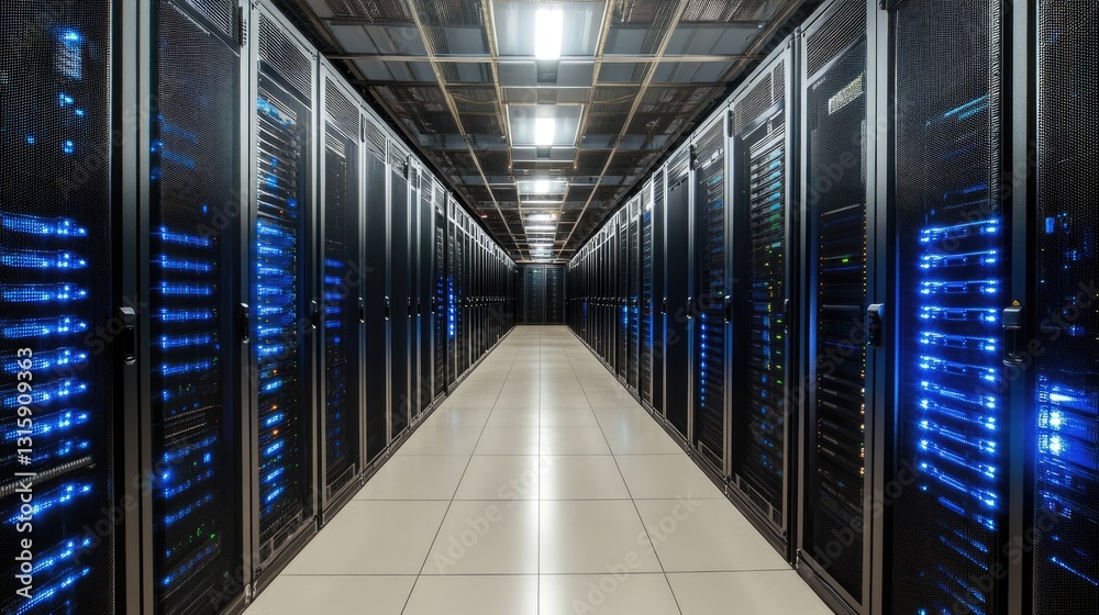 Poster hybrid computing network ensuring real-time data processing.