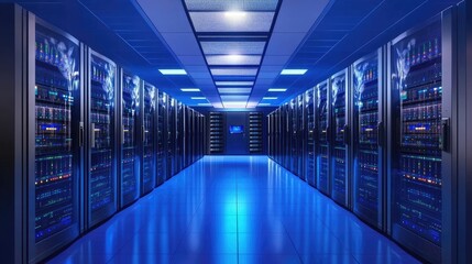 Next-gen sustainable servers minimizing electricity consumption.