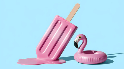 Summer Meltdown: 3D Popsicle & Flamingo Float