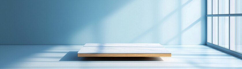 Elegant 3D podium setting, classic white marble with gold accents, luxurious lighting, premium aesthetic, soft natural shadows, high-resolution rendering, sophisticated composition, professional