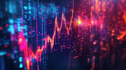 Fototapeta premium Vibrant Business Statistics Visualization with Charts and Data Insights