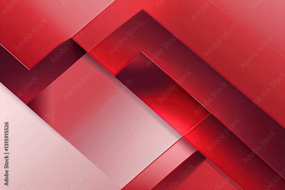 Poster red abstract geometric background with diagonal line and smooth gradient