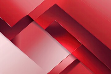 Red Abstract Geometric Background with Diagonal Line and Smooth Gradient