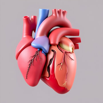 3d rendering of common congenital heart defects asd vsd and tetralogy of fallot