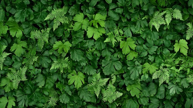Lush Green Leaf Wall Texture: A Detailed Botanical Illustration AI Generated - Powered by Adobe