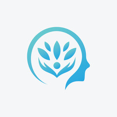 Modern Brain Mental Health Logo Design
