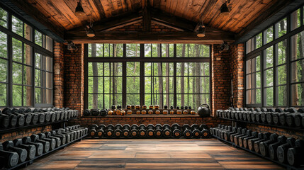 Fototapeta premium Luxurious wine cellar featuring rows of elegant wine bottles in a warm atmosphere ideal for home workout relaxation