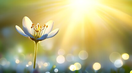 Obraz premium Sunrise flower meadow bloom