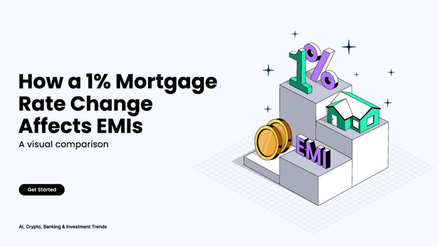 Mortgage Rate Changes and Their Impact on EMIs  Home Loan Costs Illustrated with Interest Fluctuations, Payment Trends, and Financial Insights-Mortgage and Finance Vector Design