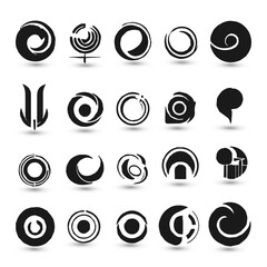 Set creative abstract logo collection Logo can be used for icon brand identity finance