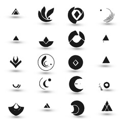 Set abstract logo collection Logo can be used for icon brand identity finance
