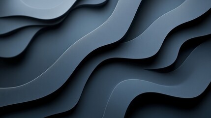 Obraz premium Dark grey background with subtle cool-colored waves, adding depth and elegance