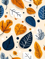 Abstract Autumn Leaf Pattern