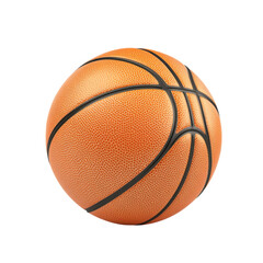 Fototapeta premium Realistic Basketball with Detailed Texture and Design Isolated on transparent background