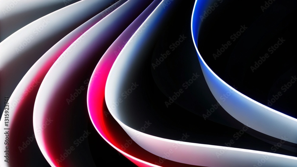 Sticker black white blue red abstract color background gradient blend wave. the image captures the smooth, f