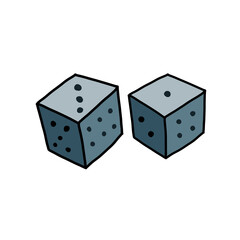 dice on white background