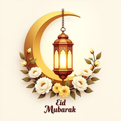 Abstract Eid Mubarak Islamic design background
