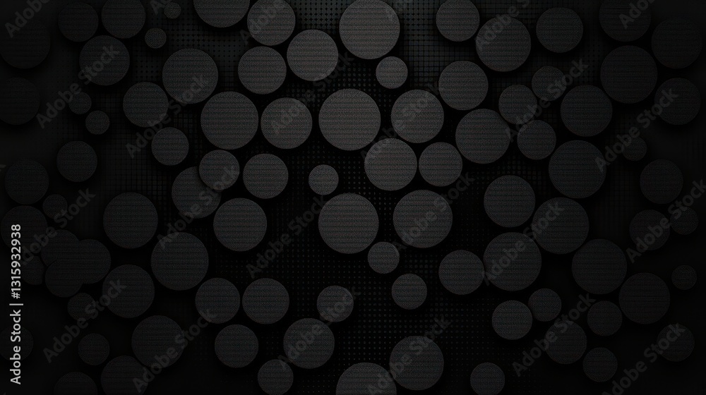 Poster Dark Abstract Background with Repeating Circular Pattern