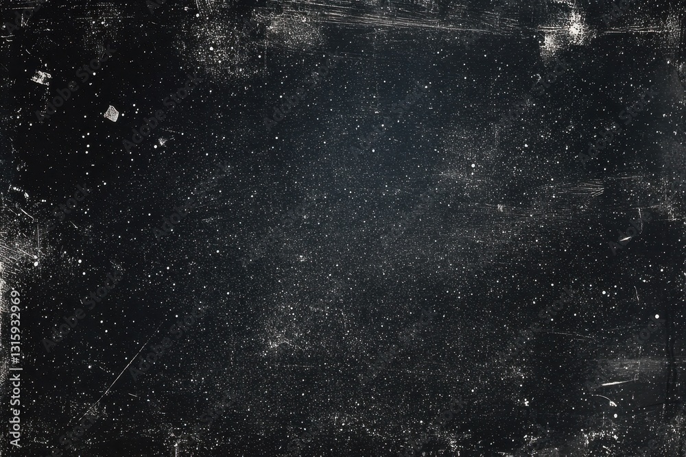 Aufkleber Dark Abstract Background with White Speckles and Grunge Texture
