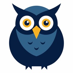 A owl illustration on white background.