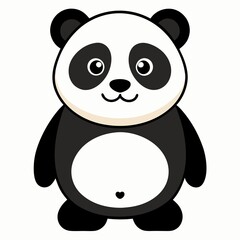 A panda  illustration on white background.