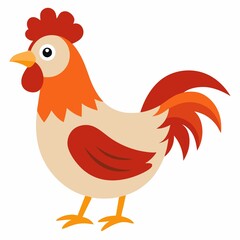 A chicken illustration on white background.