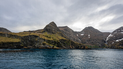 photographing South Georgia Cooper bay with macaroni penguins