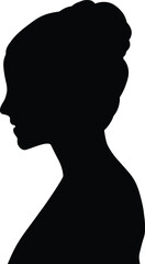 An Elegant female silhouette illustrations in profile, perfect for design, branding, and Women's Day.