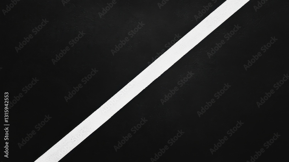 Poster diagonal white line on black textured background