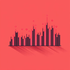 Obraz premium Urban cityscape bathed in long shadows at dusk with an atmosphere of anticipation for pre-market stock movements