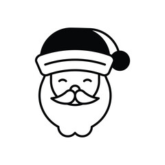 Santa Claus icon isolated on a white background. Vector illustration.