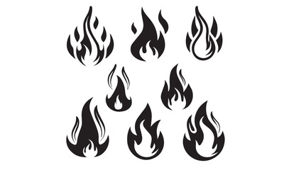 Flame vector fire icon flame logo template