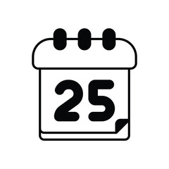 Calendar  icon isolated on a white background. Vector illustration.