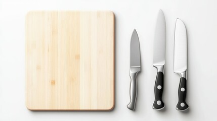Professional image of a stainless steel cutting board and knife sharpener set with a seamless white background, perfect for branding, packaging, and advertising