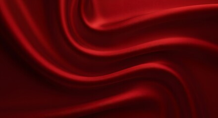 Obraz premium Luxurious Red Satin Fabric with Elegant Folds and Textured Details