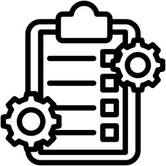 Obraz premium Task Management Outline Icon