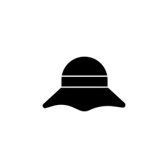 Women hat glyph icon