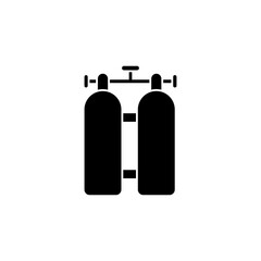 Oxygen tank glyph icon