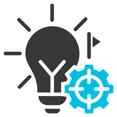 Creativity Technique Glyph Blue Grey Icon