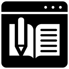 Digital Literacy Glyph Icon
