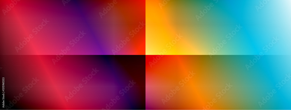Poster Colorful gradient with lines made of shadow and light. Creative background