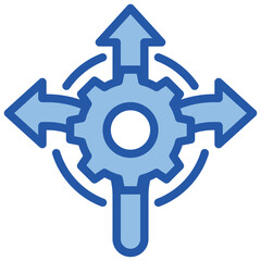 Flexibility Skill Blue White Icon