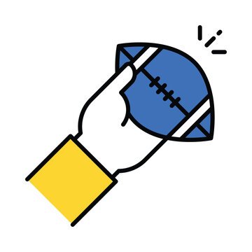 recommend clip art: Quarterback vector filled outline icon. EPS 10 file