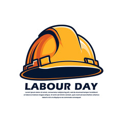 May 1st Labor Day Theme. Workers Celebrate with Construction Symbols