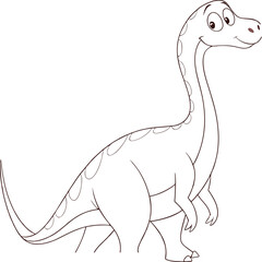 vector illustration of cartoon dinosaur