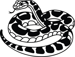 vector illustration of a cartoon snake