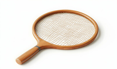 Wooden racket with net