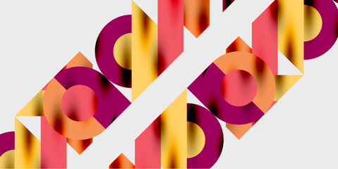 Modern abstract background featuring circles, lines, and triangles in a dynamic geometric composition. Perfect for stylish, tech, or creative-themed designs