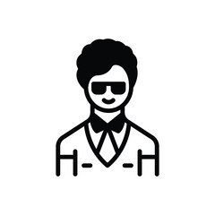 Black solid icon for manager