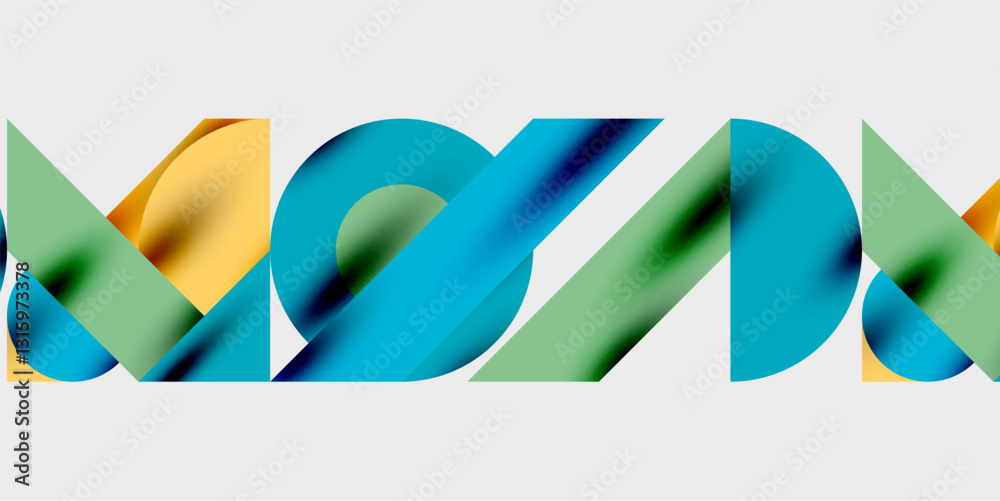 Poster Vibrant abstract background circles with smooth gradients, creating a dynamic and modern design. Ideal for creative, tech, or contemporary-themed projects